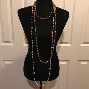 Set of  Paper Bead Necklaces